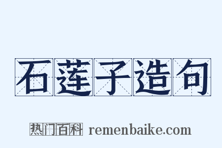 石莲子造句是什么意思的图片